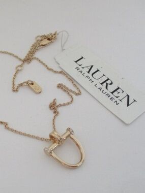 RALPH LAUREN - Gold-Plated Horsebit Pendant Necklace